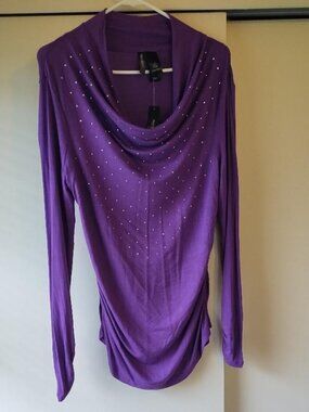 Bisou Bisou Purple studded top